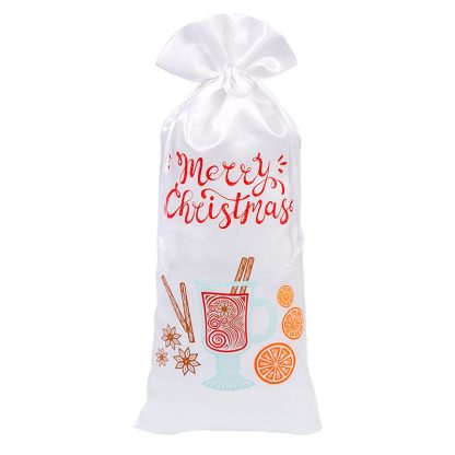 1 st. Een satijnen zakje 16 x 37 cm met opdruk - glühwein