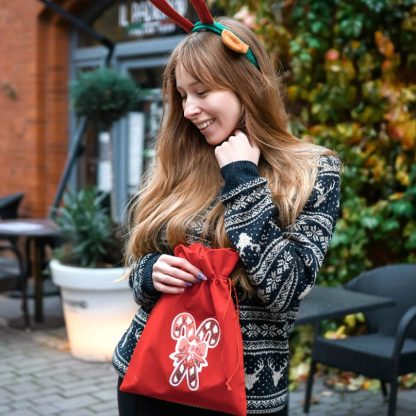 1 stuk Fluwelen zakje 26 x 35 cm - Kerstmis, Lolly - Afbeelding 2