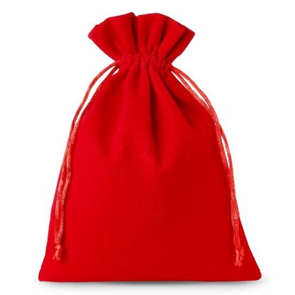 1 stuk Fluwelen zakje 30 x 40 cm - rood