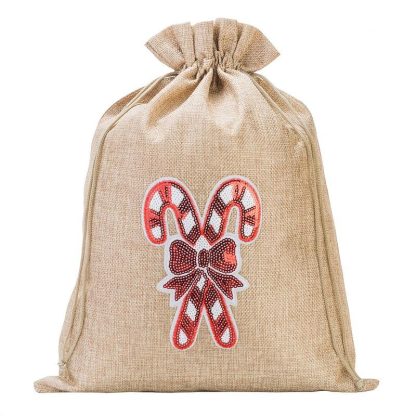 1 stuk Jute zakje 26 x 35 cm - Kerstmis