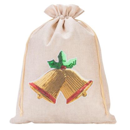 1 stuk Jute zakje 26 x 35 cm - Kerstmis