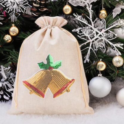 1 stuk Jute zakje 26 x 35 cm - Kerstmis - Afbeelding 2