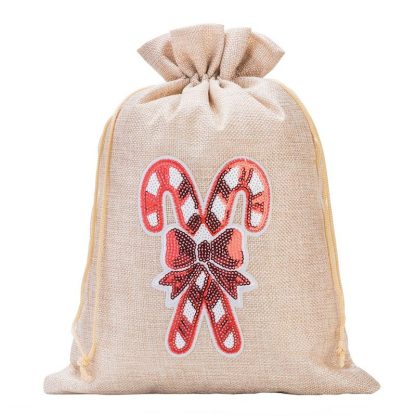 1 stuk Jute zakje 30 x 40 cm - Kerstmis