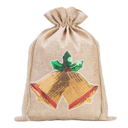 1 stuk Jute zakje 30 x 40 cm - Kerstmis