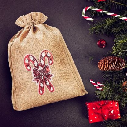 1 stuk Jute zakje 30 x 40 cm - Kerstmis - Afbeelding 2
