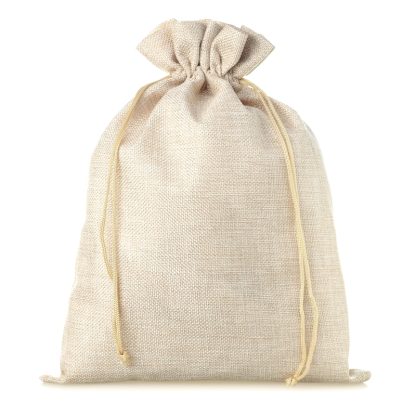 1 stuk Jute zak 45 x 60 cm - lichte natuurlijke kleur