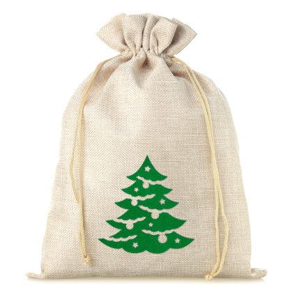 1 stuk Jute zakjes 26 x 35 cm - Kerstmis