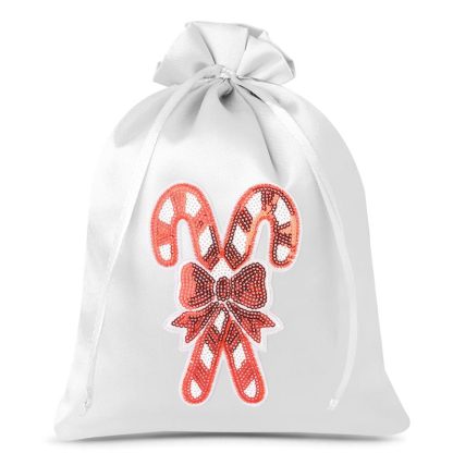 1 stuk Satijnen zakje 26 x 35 cm - Kerstmis - Lolly