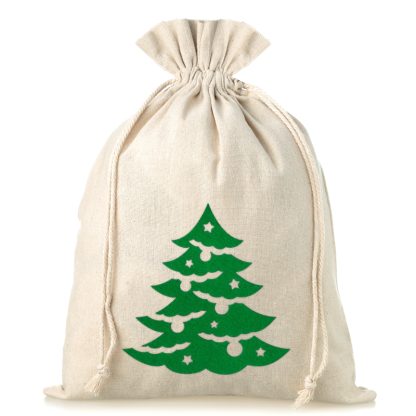 1 stuk Zakje à la linnen 30 x 40 cm - Kerstmis