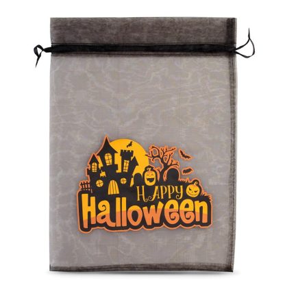 1 stuk Zakjes Halloween 1 / organza, 40 x 55 cm - zwart