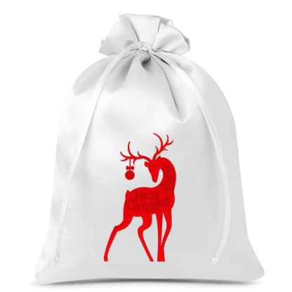 1 stuks Satijnen zakjes 26 x 35 cm - Kerstmis - Hert
