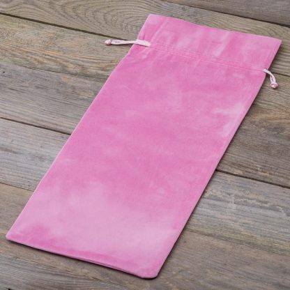 10 stuks Fluwelen zakjes 11 x 20 cm - lichtroze - Afbeelding 2