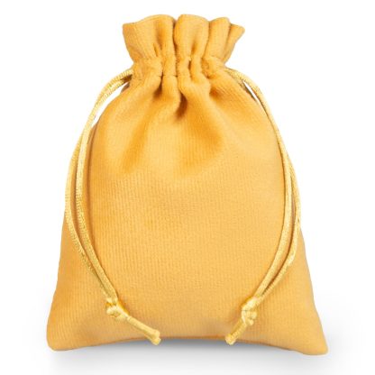 10 stuks Fluwelen zakjes 12 x 15 cm - goud