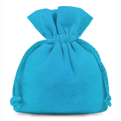 10 stuks Katoenen zakjes 12 x 15 cm - turquoise