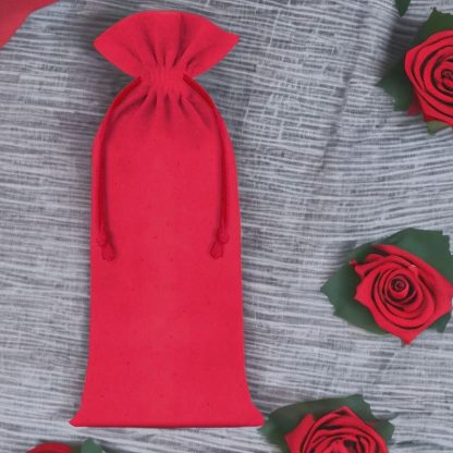 10 stuks Katoenen zakjes 13 x 27 cm - rood - Afbeelding 2