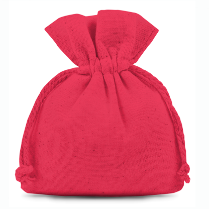 10 stuks Katoenen zakjes 6 x 8 cm - rood