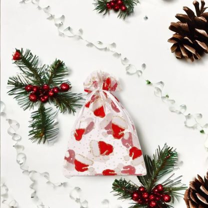 10 stuks Organza zakjes 10 x 13 cm - Kerstmis - Afbeelding 2
