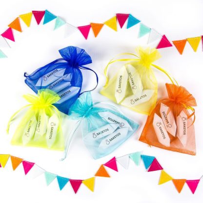10 stuks. Organza zakjes 12 x 15 cm - mix van lentekleuren - Afbeelding 2