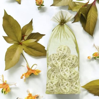 10 stuks Organza zakjes 15 x 33 cm - olijf groen - Afbeelding 2