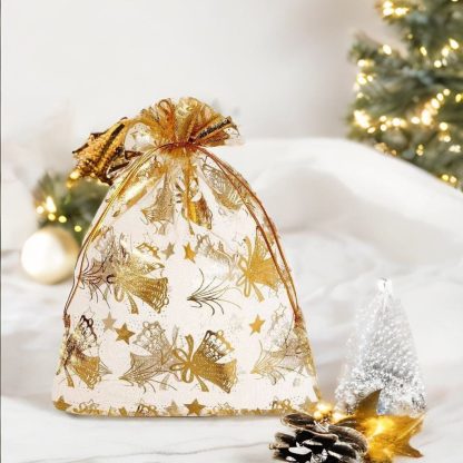 10 stuks Organza zakjes 22 x 30 cm - Kerstmis / 3 - Afbeelding 2