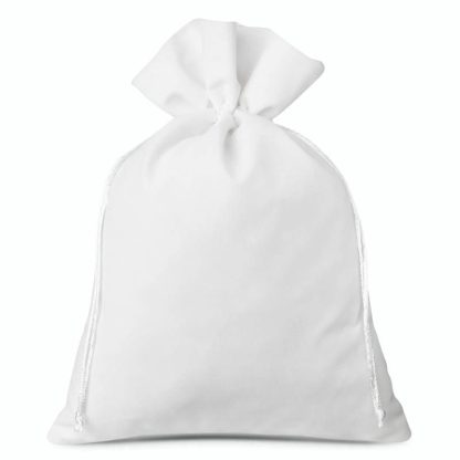 1 stuk Fluwelen zakje 40 x 55 cm - wit