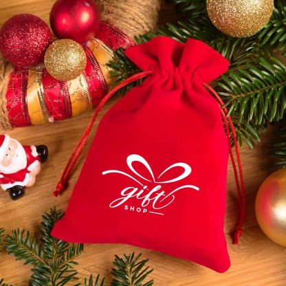 200 x Gepersonaliseerde fluwelen zakjes met print of logo - Afbeelding 2