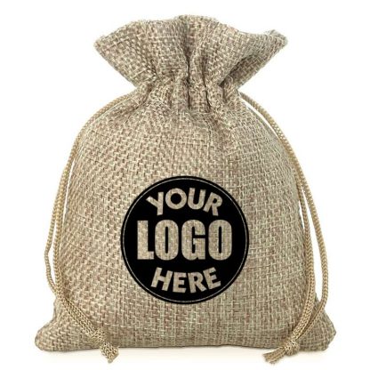 200 x Gepersonaliseerde jute zakjes met print of logo