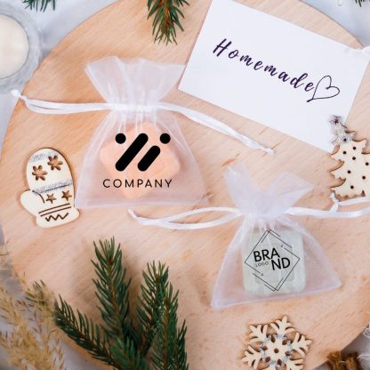 200 x Gepersonaliseerde organza zakjes met print of logo - Afbeelding 2