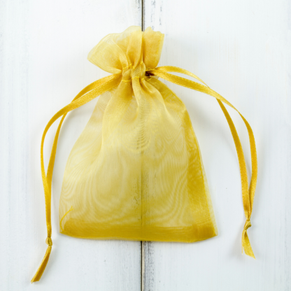 25 stuks Organza zakjes 5 x 7 cm - olijf groen - Afbeelding 2