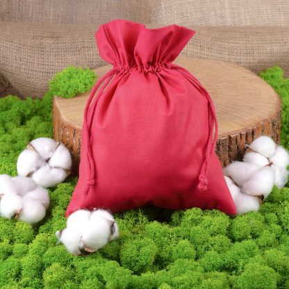 3 stuks Katoenen zaks 22 x 30 cm - rood - Afbeelding 2