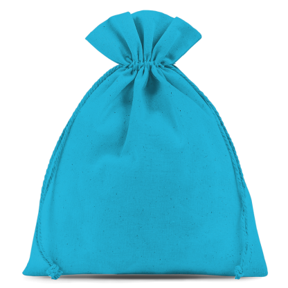 3 stuks Katoenen zaks 26 x 35 cm - turquoise