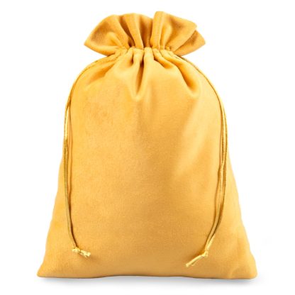 5 stuks Fluwelen zakken 22 x 30 cm - goud