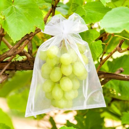 5 stuks Organza zakjes 40 x 55 cm - hemelsblauw - Afbeelding 2