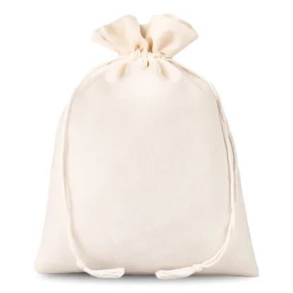 Katoenen zakje 18 x 24 cm naturel – set van 5 - 100% katoen