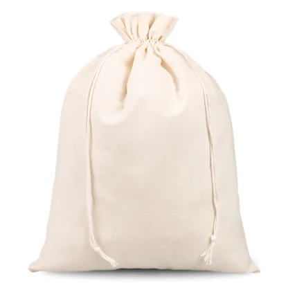 Katoenen zakje 26 x 35 cm naturel – set van 3 – 100% katoen