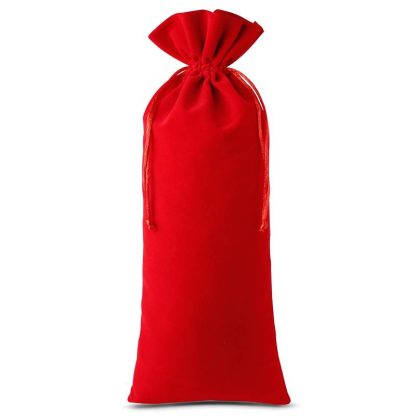 1 stuk Fluwelen zakje 16 x 37 cm - rood