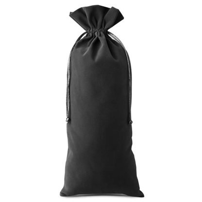1 stuk Fluwelen zakje 16 x 37 cm - zwart