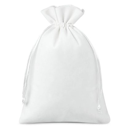 10 stuks Fluwelen zakjes 12 x 15 cm - wit