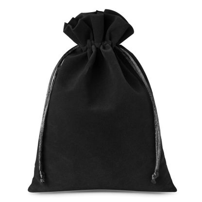 10 stuks Fluwelen zakjes 12 x 15 cm - zwart