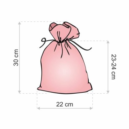 5 stuks Fluwelen zakjes 22 x 30 cm - zilver - Afbeelding 2