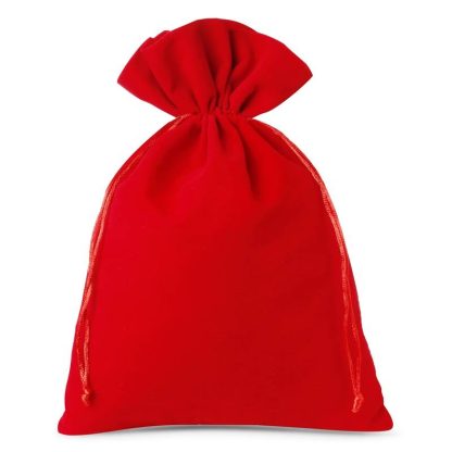 3 stuks Fluwelen zakjes 26 x 35 cm - rood