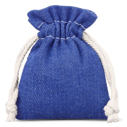 3 stuks Jeans zakjes 8 x 10 cm - blauw