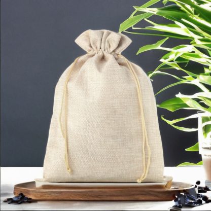 1 stuk Jute zak 30 x 40 cm - lichte natuurlijke kleur - Afbeelding 2