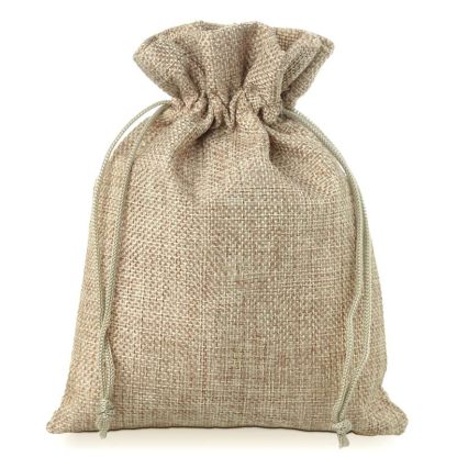 10 stuks Jute zakjes 12 x 15 cm - natuurlijke kleur