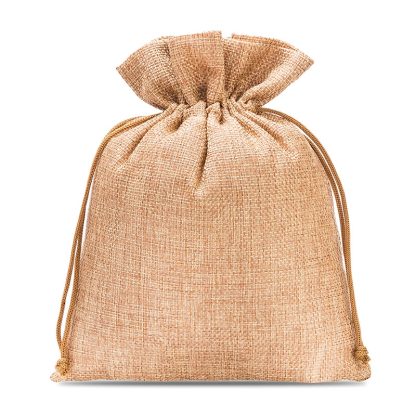 5 stuks Jute zakjes 18 x 24 cm - lichtbruin
