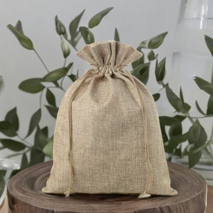 1 stuk Jute zaks 30 x 40 cm - natuurlijke kleur - Afbeelding 2