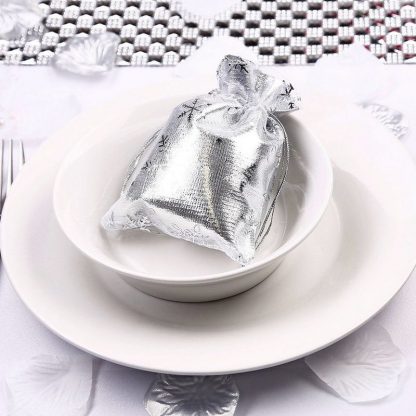 10 stuks Metaalachtige zakjes 12 x 15 cm - zilver metallic - Afbeelding 2