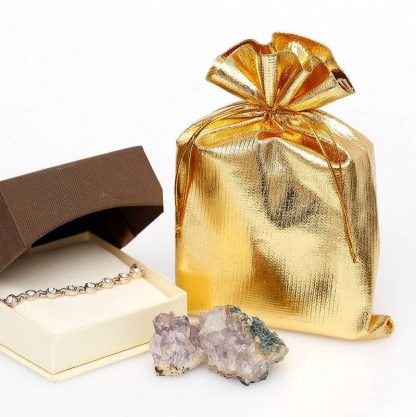 10 stuks Metaalachtige zakjes 13 x 18 cm - goud metallic - Afbeelding 2