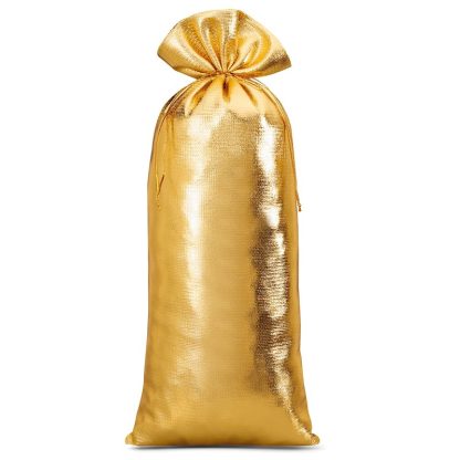 1 stuk Metaalachtige zakjes 16 x 37 cm - goud metallic