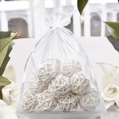 1 stuk Organza zakje 75 x 100 cm - wit - Afbeelding 2
